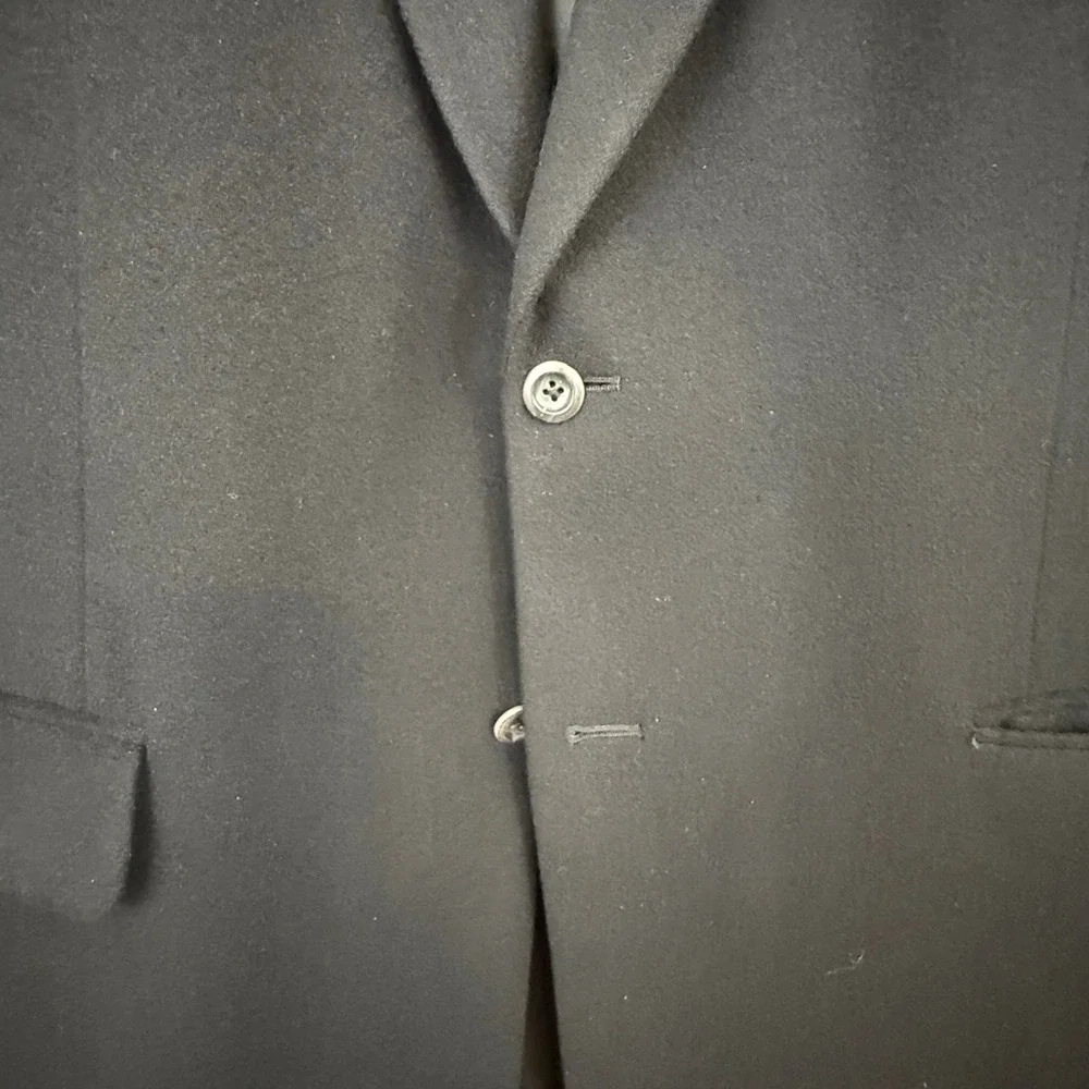 Jos A Bank 100% Cashmere Black Gordon Blazer Sport Coat Jacket Two Button 43L